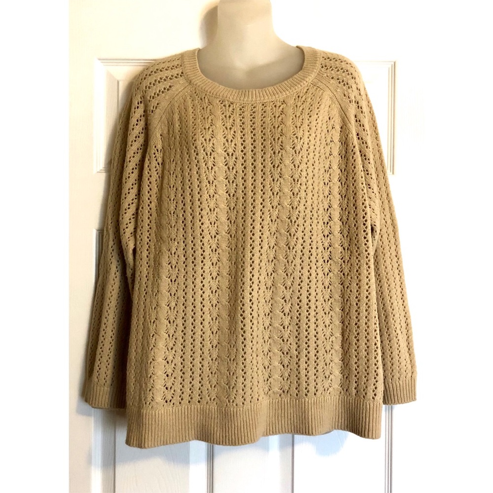 Faded Glory Cozy Oversized Open-weave Sweater